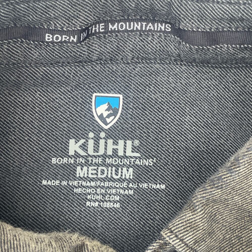 KÜHL Brava Shirt Women’s Medium Gray Cotton Tencel Long Sleeve Button Up - Picture 2 of 16